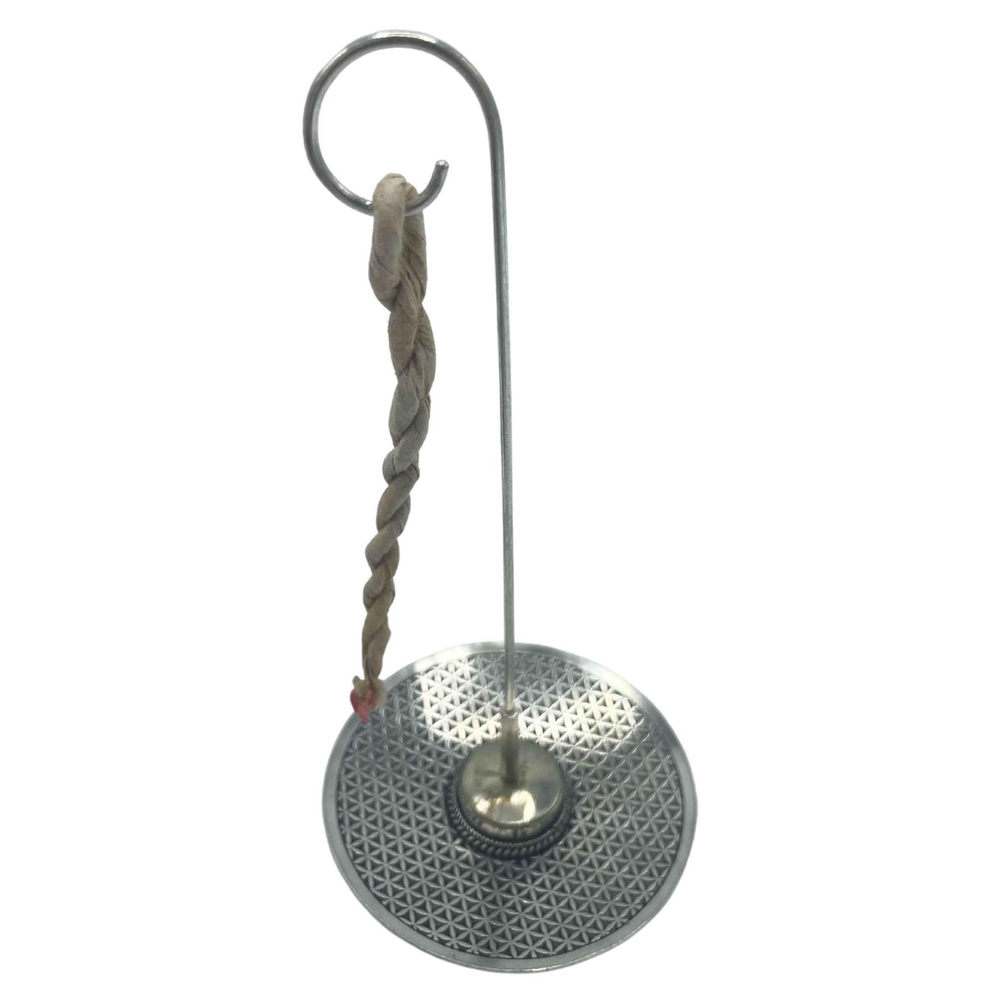 Rope Incense and Silver Plated Holder Set - Flower of Life - Made in NEPAL - Image 5