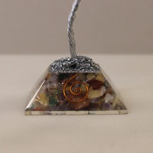 Gemstone Tree with Orgonite Base - 80 Stone - Multi