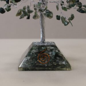 Gemstone Tree with Orgonite Base - 320 Stone - Moss Agate