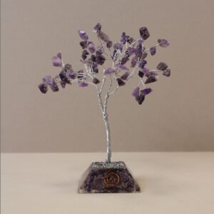 Gemstone Tree with Orgonite Base - 80 Stone - Amethyst