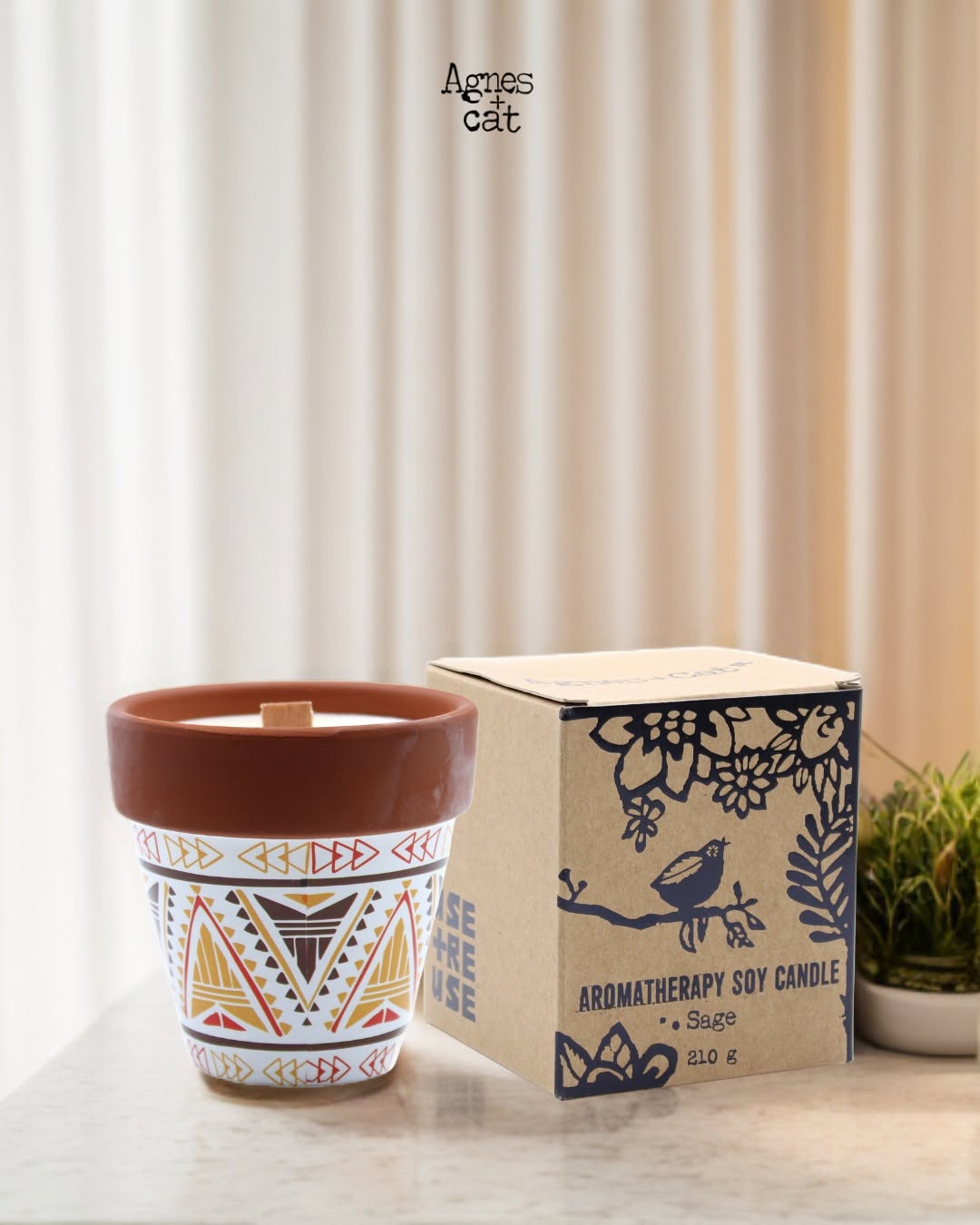 Aromatherapy Herb Garden Candle Agnes + Cat