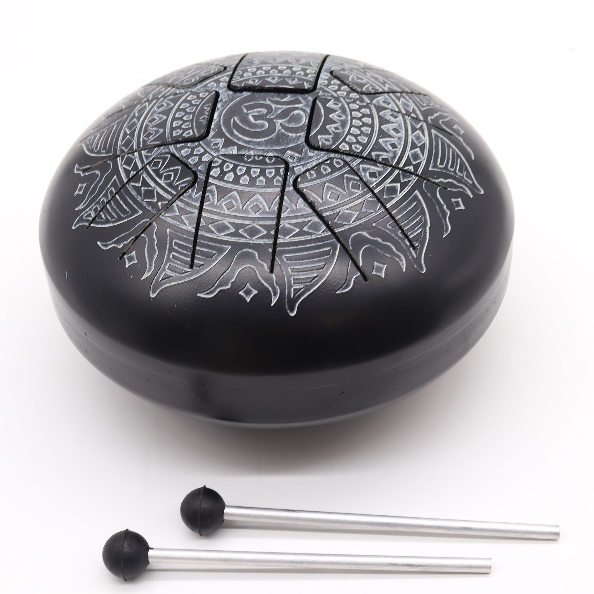 Med HAPI Drum | Om Mandala Engraved - 22x15cm - Image 3