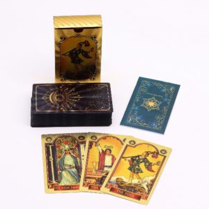 Tarot Card Blue & Gold Foil Card Set - with booklet