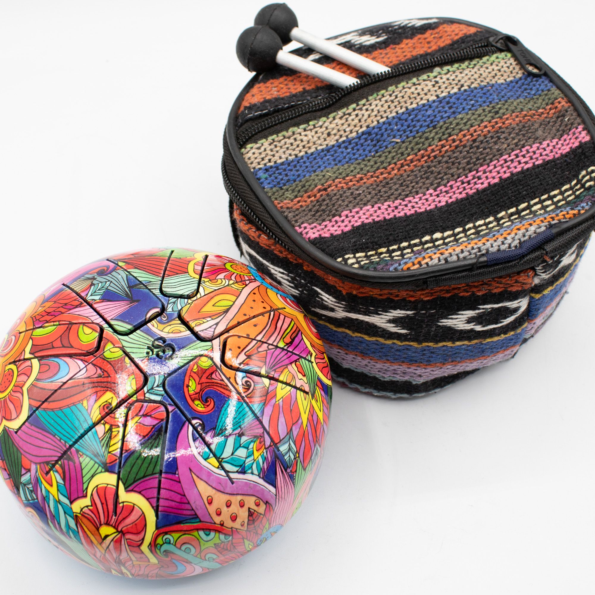 Steel Tongue Drum - Psychedelic Design - Small 13x9cm - Image 2