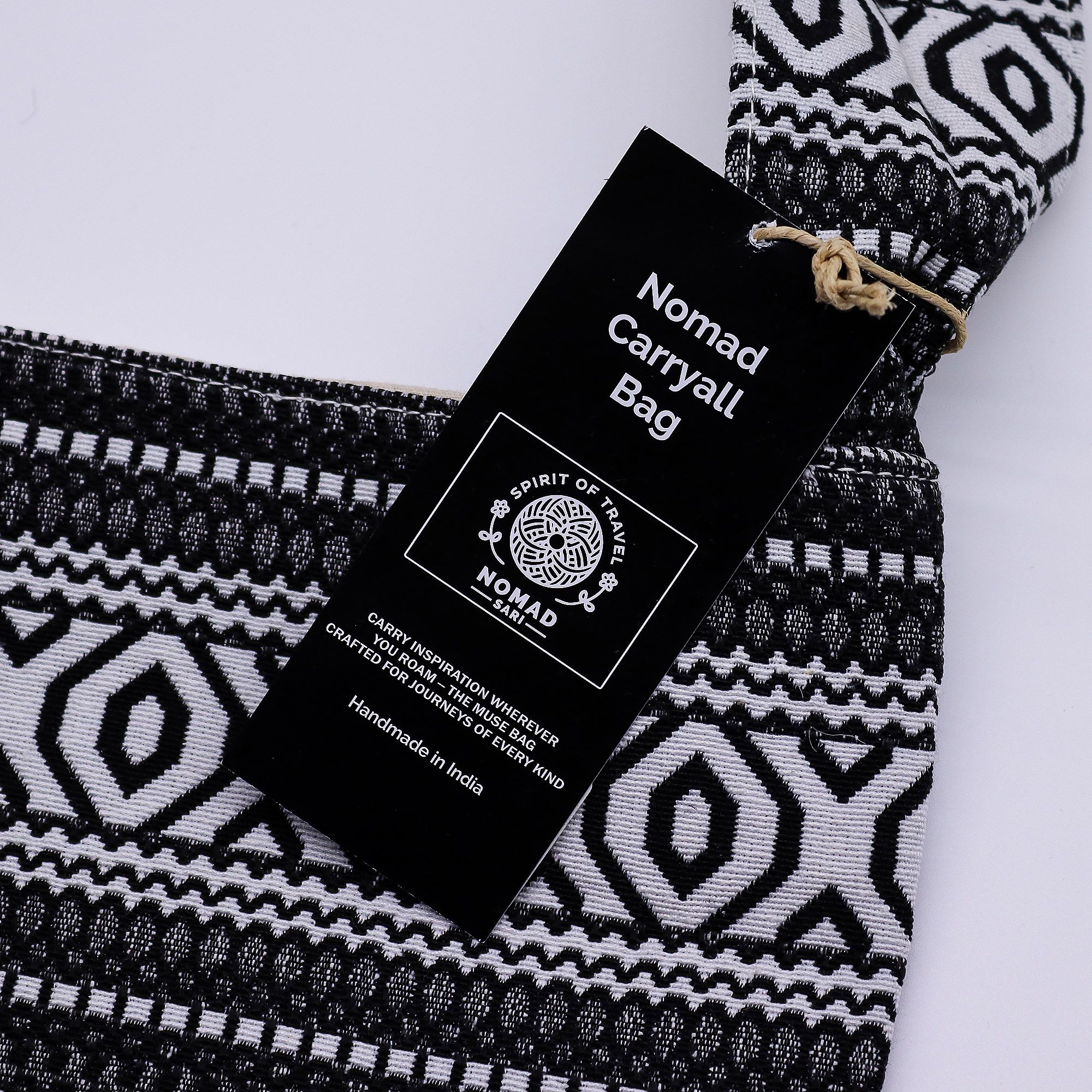 Nomad Carryall Bag jacquard pattern.
