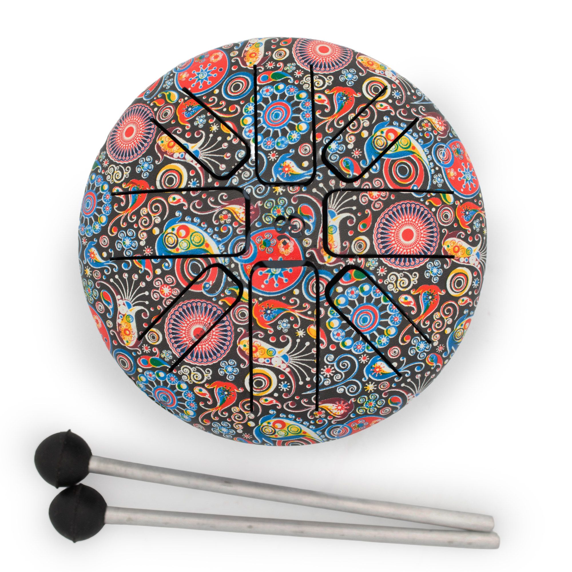 Steel Tongue Drum - Om Mandela Design - Small 13x9cm - Image 2