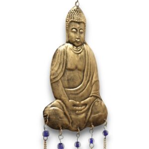 Indian Wind Chime - Large Brass Buddha 5 Bell Chime