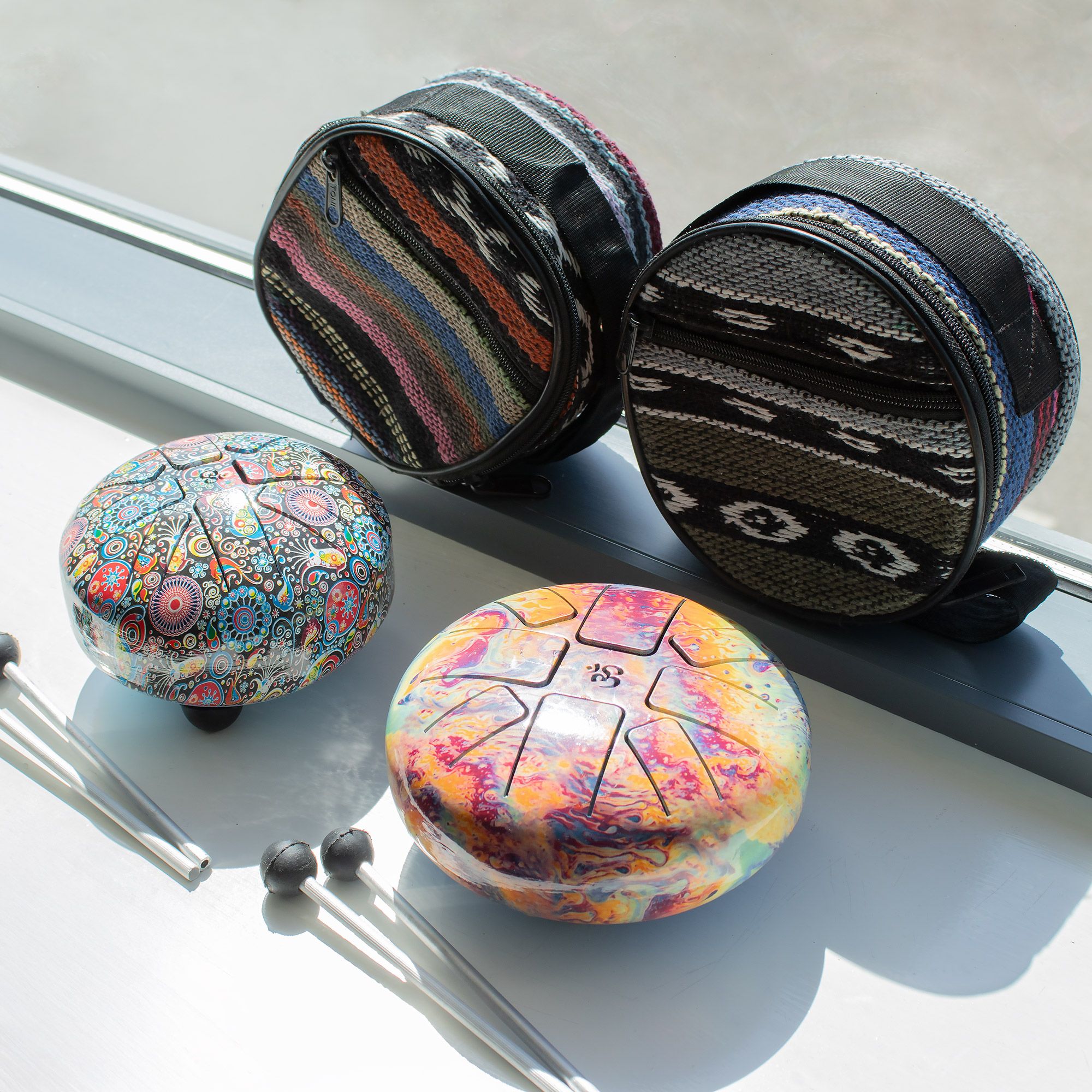 Steel Tongue Drum - Psychedelic Design - Small 13x9cm - Image 6