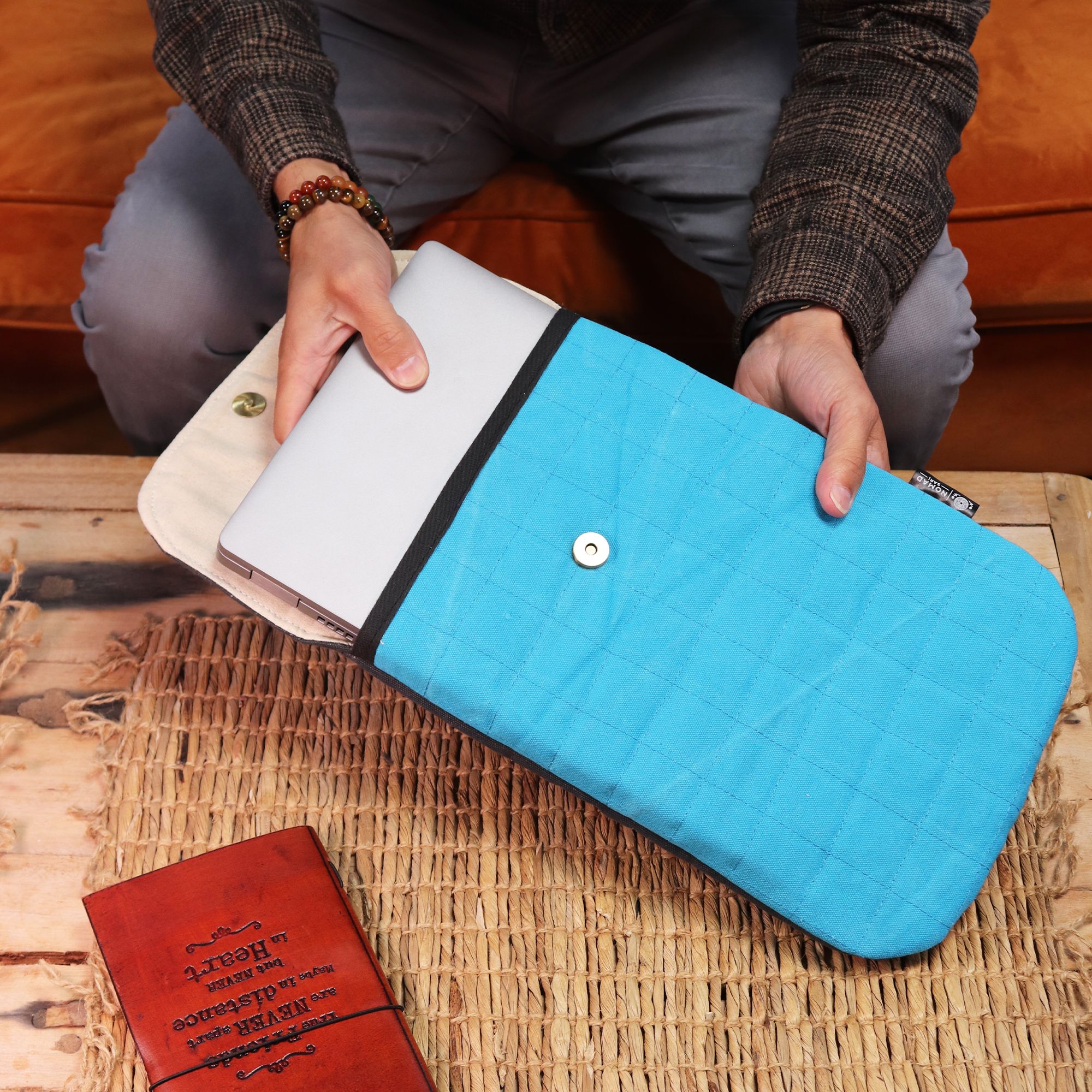 Laptop Padded Sleeve - Turquoise - Image 2