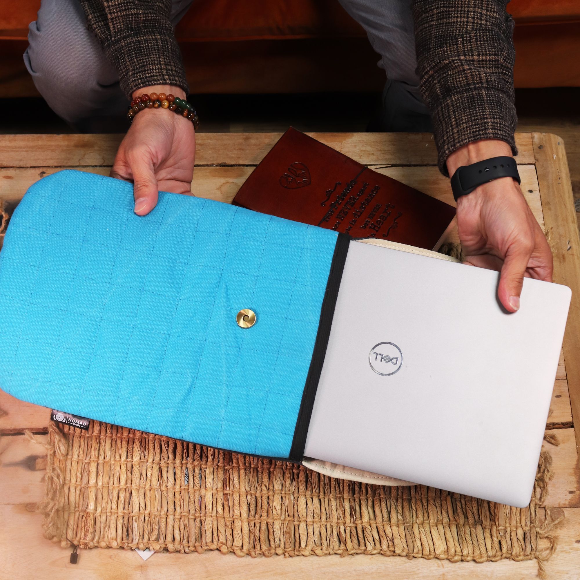 Laptop Padded Sleeve - Turquoise - Image 3