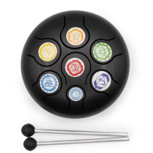Steel Tongue Hapi Drum - Black Chakra Medium size 14x7cm