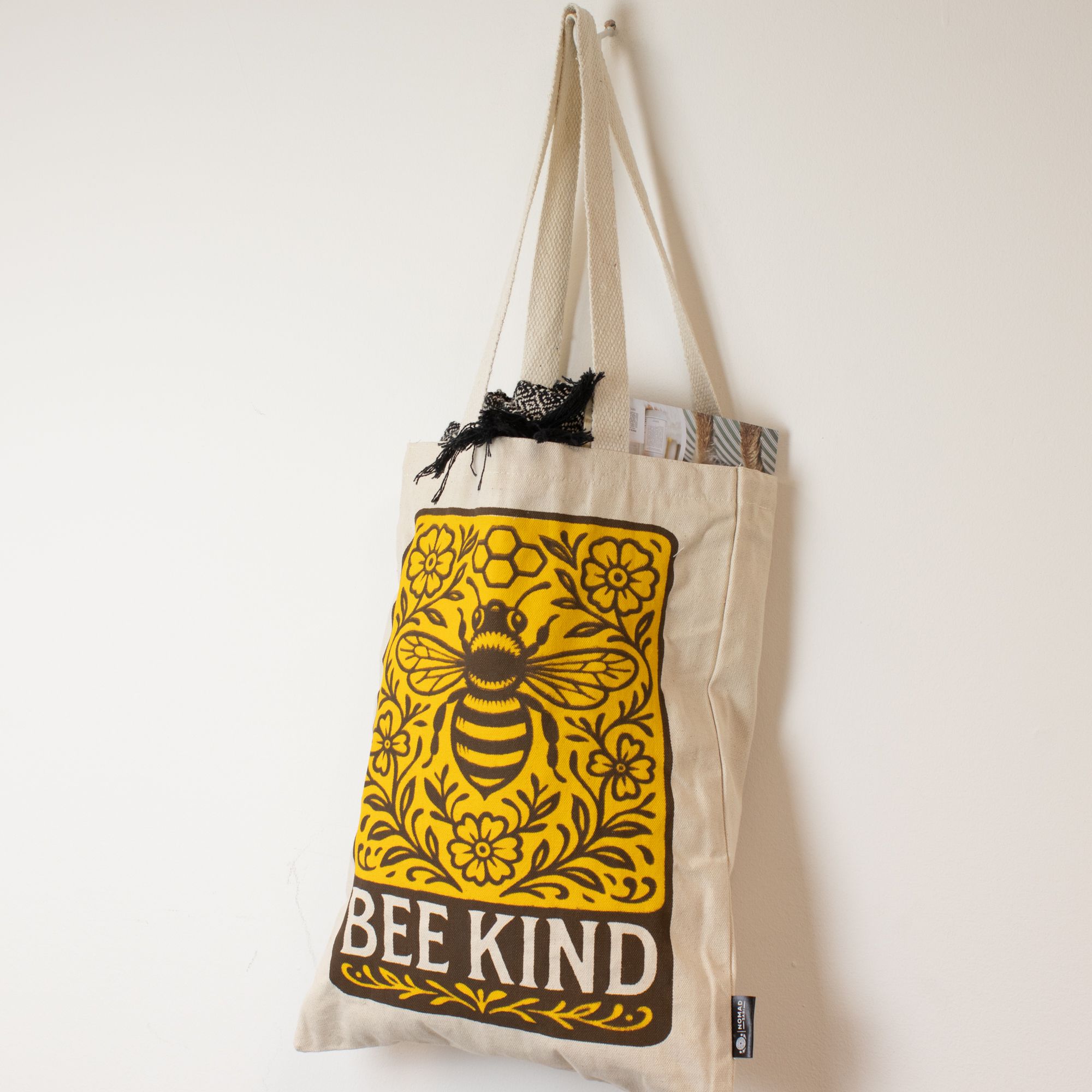 Natural Shopping Bag - Bee Kind Design - Image 5