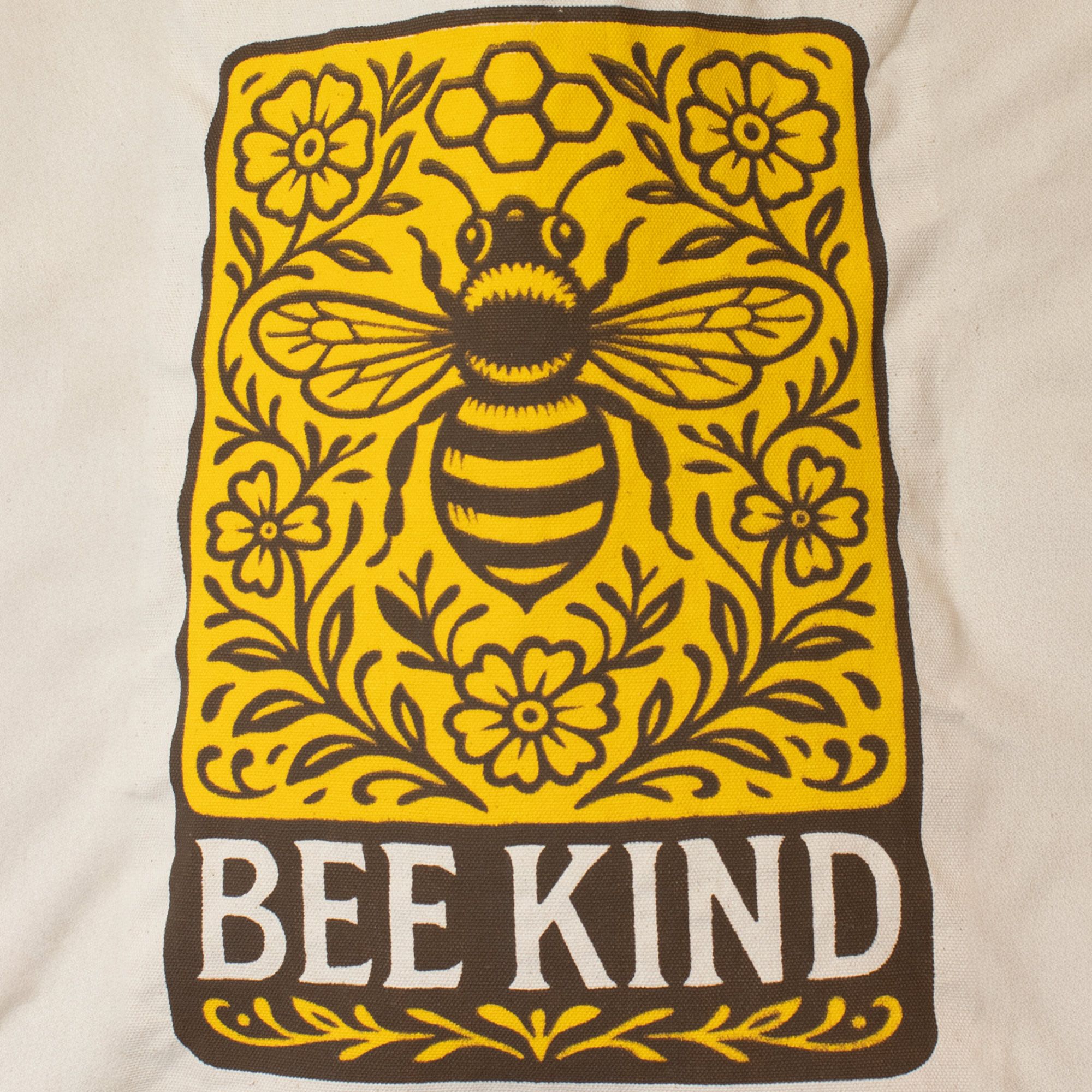 Natural Shopping Bag - Bee Kind Design - Image 6