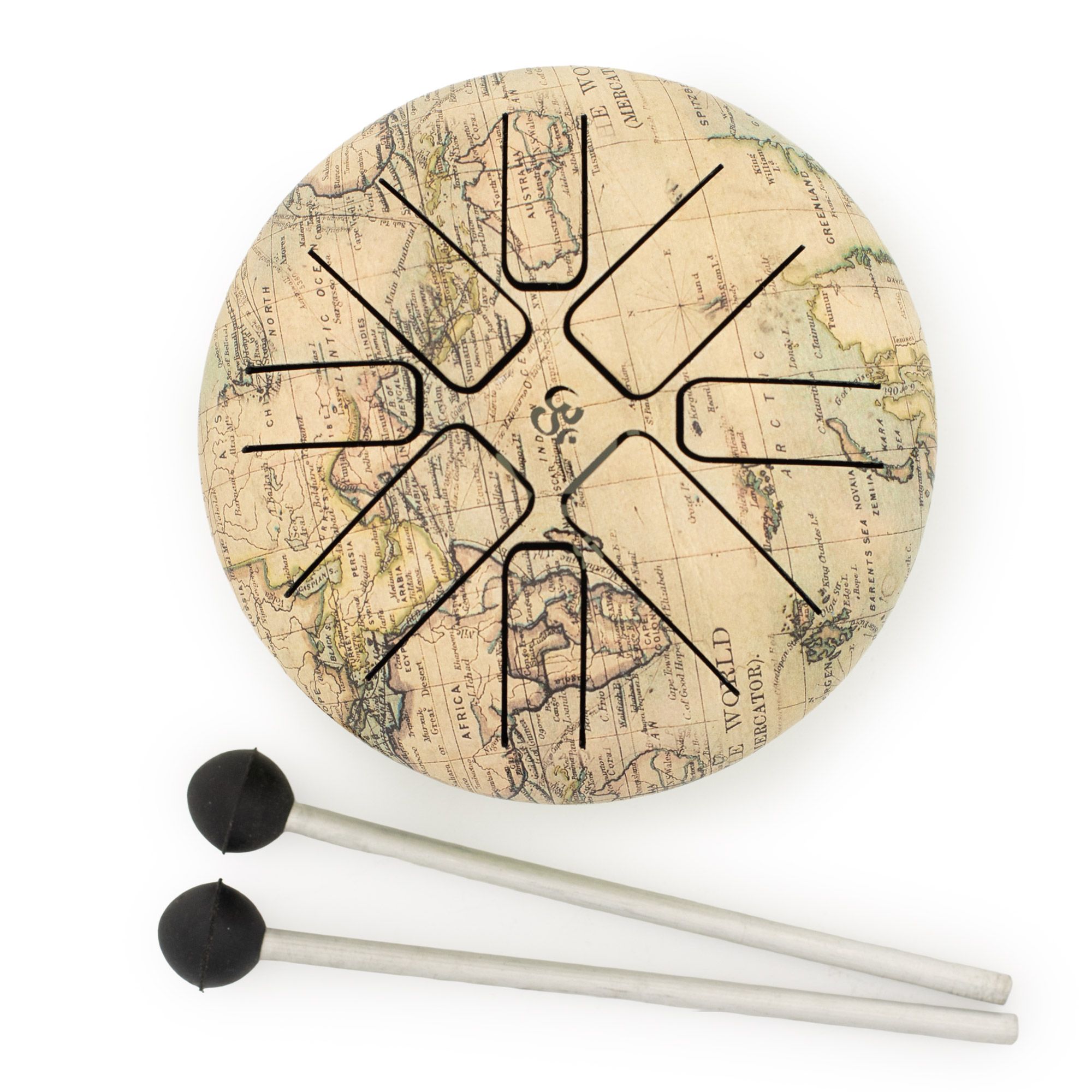 Steel Tongue Hapi Drum - Atlas Design - Small 13x9cm